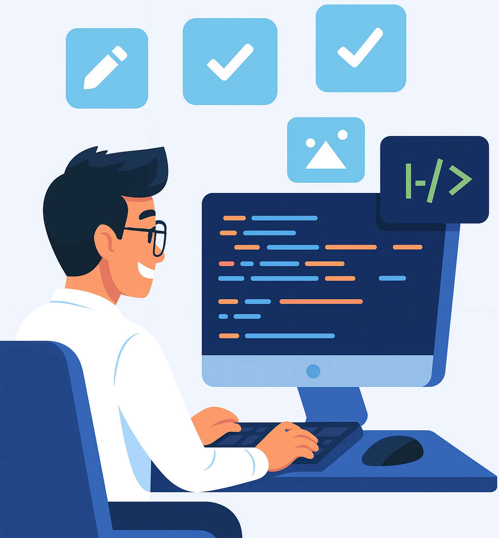 Ilustracion de desarrollo web